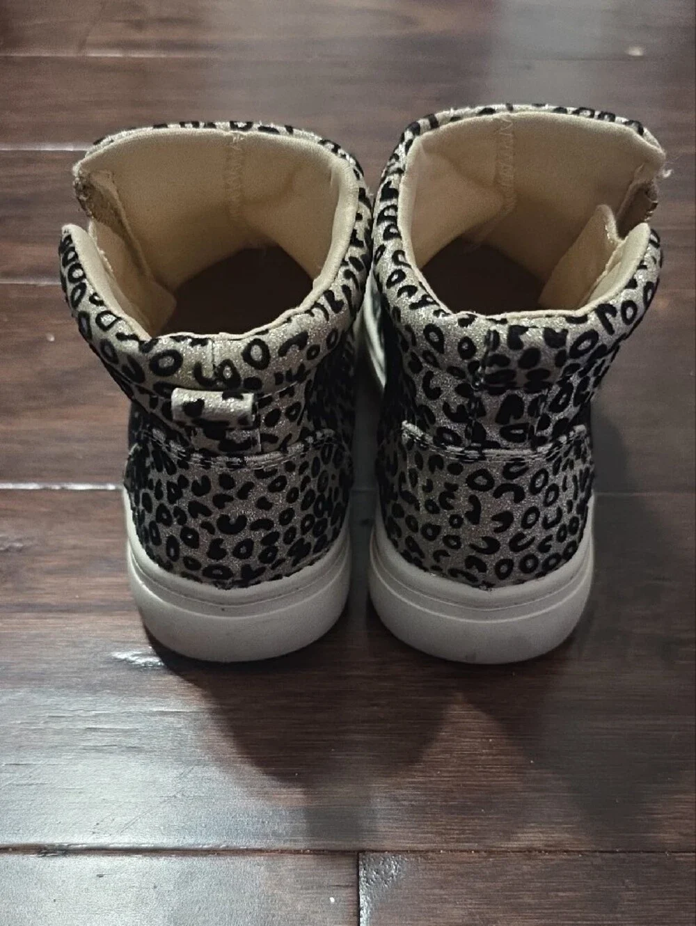 Harper Canyon Kids Leopard Print Glitter Boots - Silver/Black